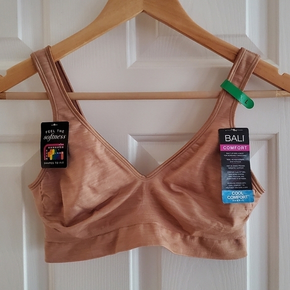 NWT Bali® Comfort Revolution® ComfortFlex Fit® Full-Coverage Wireless Bra 3484 L - Picture 1 of 9